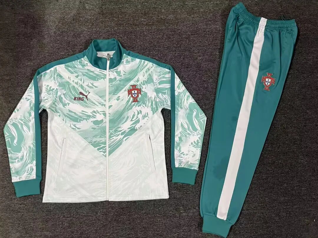 AAA Quality Portugal 26/27 Tracksuit - Green/White